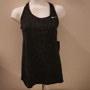 Nike Black and White Speckled Racerback Tank